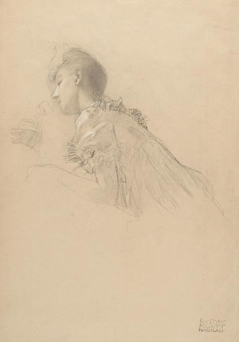 Mädchenstudie im Profil nach links