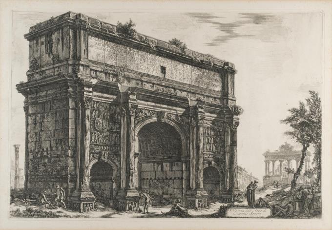 Veduta dell'Arco di Settimio Severo (Ansicht des Septimus-Severus