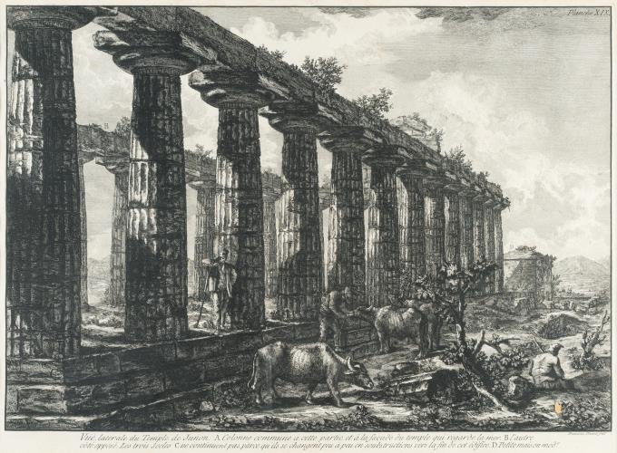 Vue latérale du Temple de Junon (Seitenansicht des Juno-Tempels)
