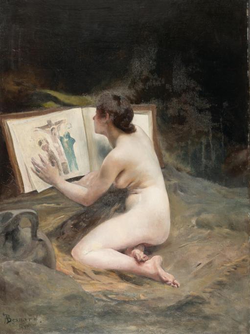 Kauernder weiblicher Akt (Die büßende Maria Magdalena)