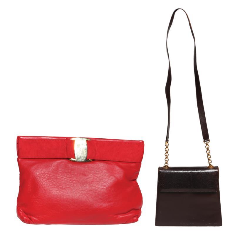 red ferragamo bag