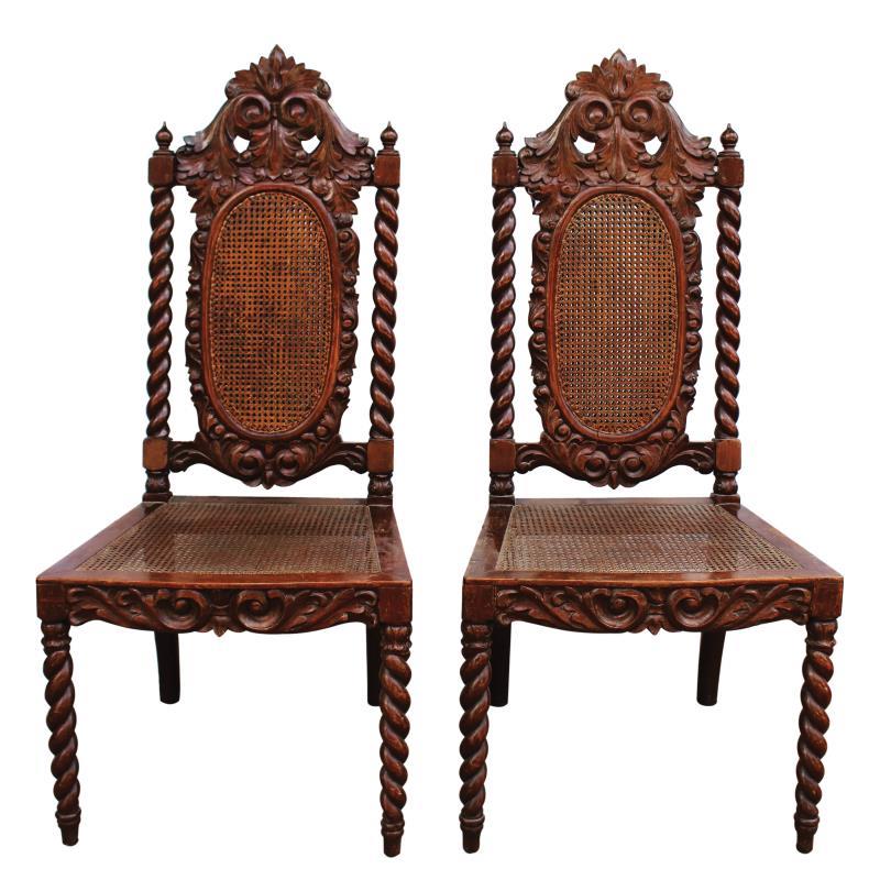 A Pair of Narra Chairs with Solohiya