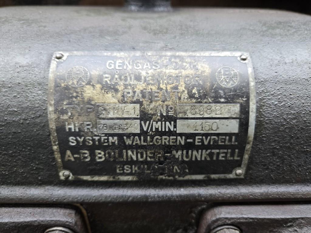 Munktells GBMV-1 Woodgas tractor running on woodgas