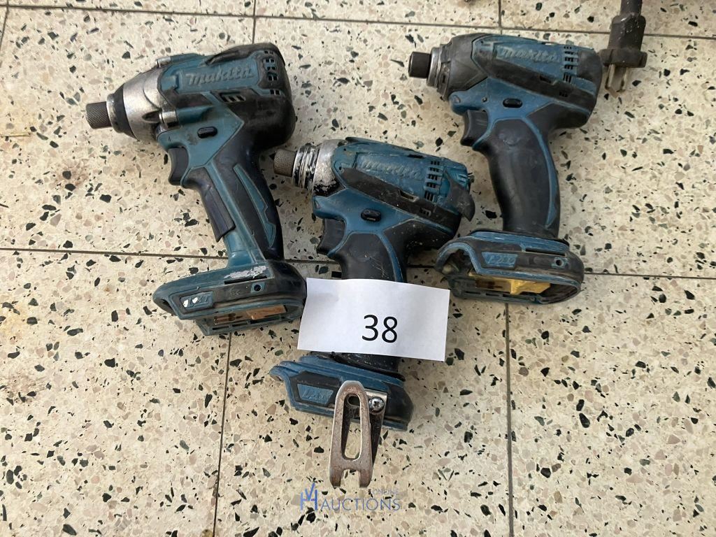 3 accu slagmoersleutels MAKITA – kavel bij VH Auctions, Belgium
