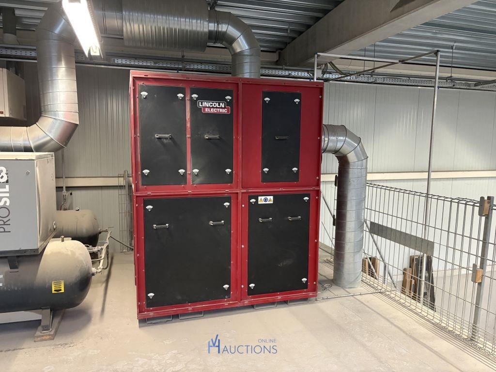 Industriële afzuig- en filterinstallatie LINCOLN ELECTRIC – kavel bij VH Auctions