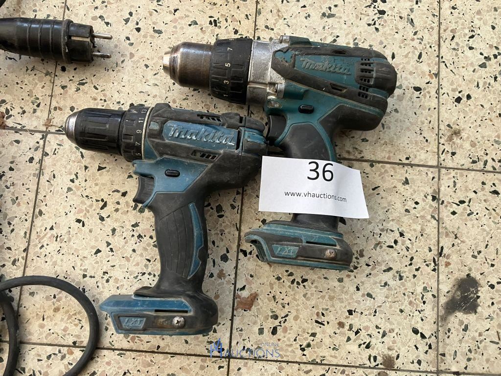 2 accu boormachines MAKITA – kavel bij VH Auctions, Belgium