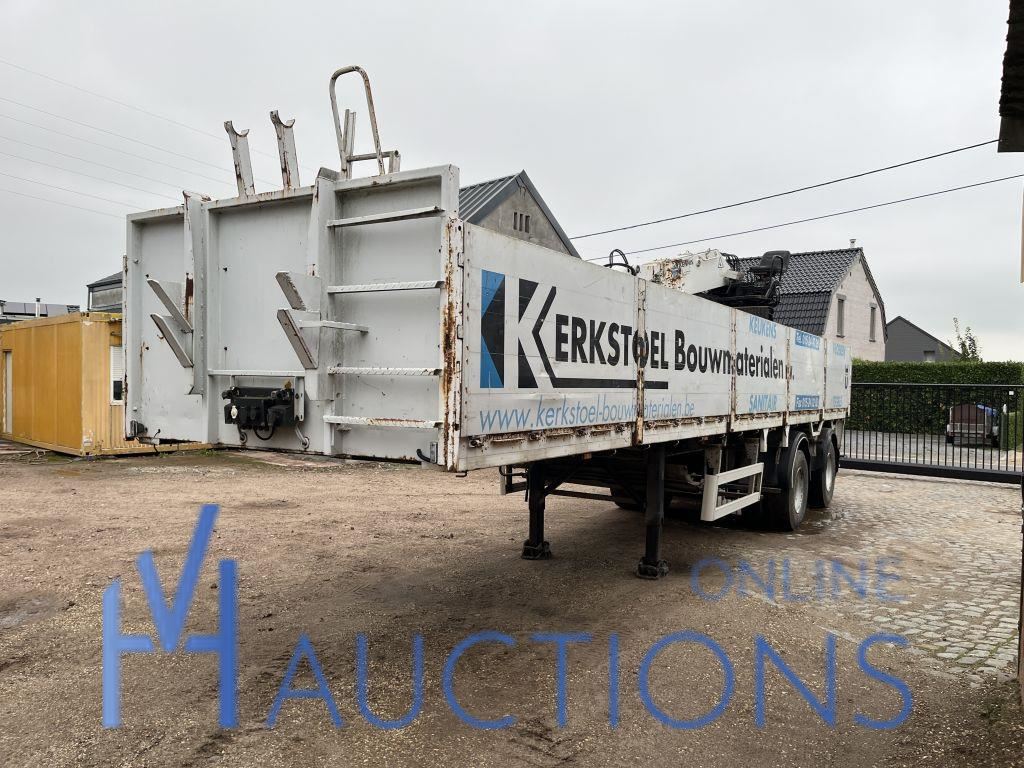 oplegger PACTON TBD.238 - 2004 met autolaadkraan KENNIS – kavel bij VH Auctions, Belgium