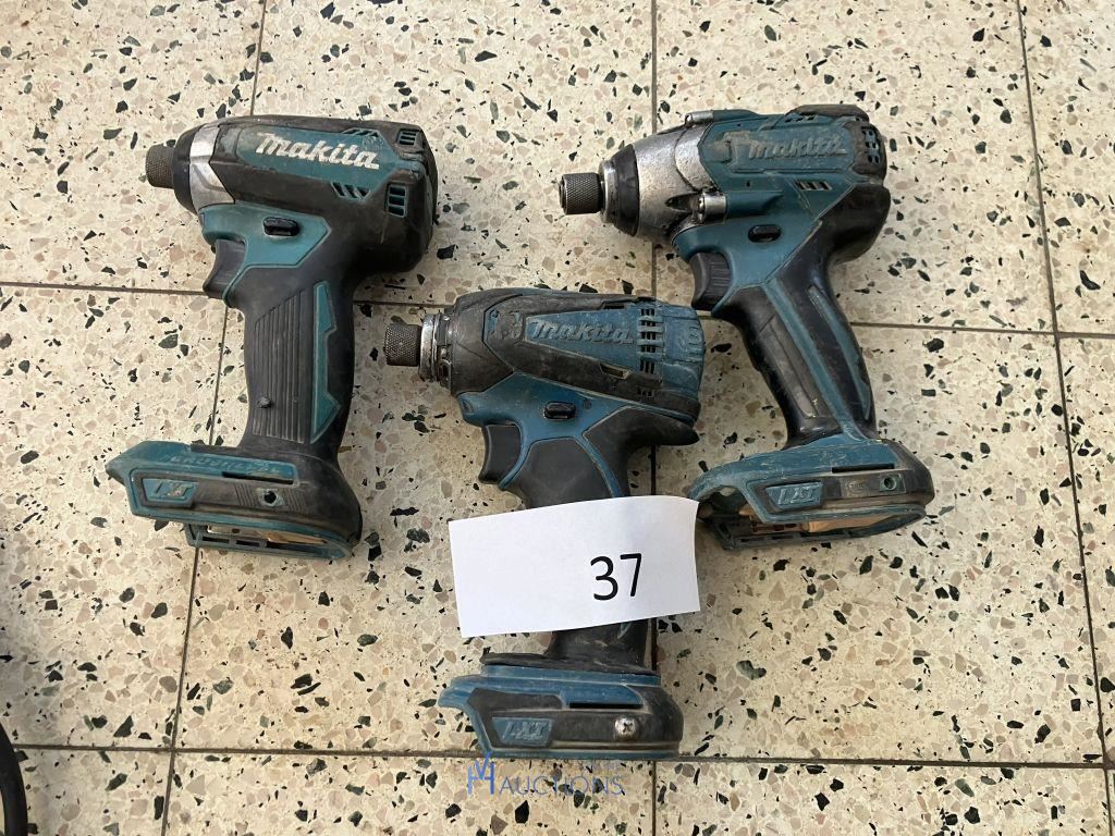 3 accu slagmoersleutels MAKITA – kavel bij VH Auctions, Belgium