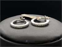 white gold earrings set with diamond 18 carat – kavel bij VH Auctions