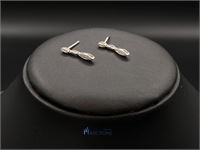 white gold earrings set with diamond 18 carat – kavel bij VH Auctions