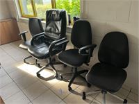 4 diverse bureaustoelen – kavel bij VH Auctions