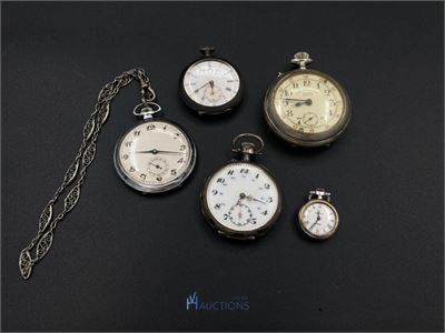 5 zakhorloges – kavel bij VH Auctions