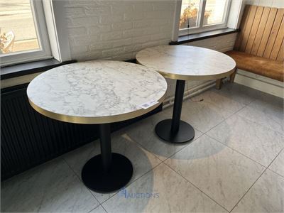 2 ronde horecatafels – kavel bij VH Auctions