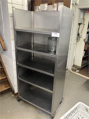 Verrijdbare RVS kast – kavel bij VH Auctions