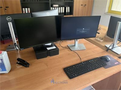 2 monitors SAMSUNG / DELL met toetsenbord – kavel bij VH Auctions