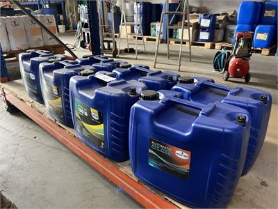 7 bidons diverse olie EUROL - 20 L – kavel bij VH Auctions