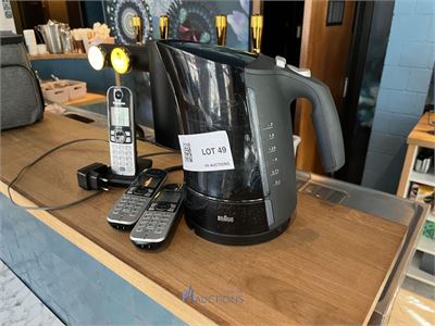 Waterkoker en 3 telefoontoestellen – kavel bij VH Auctions