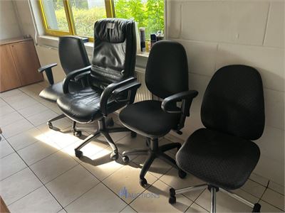 4 diverse bureaustoelen – kavel bij VH Auctions
