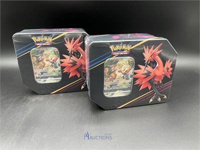 2 TCG-tins Crown Zenith Galarian Zapdos POKÉMON - Engelstalig – kavel bij VH Auctions