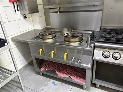 3-pits RVS-wokfornuis BERTRAND – kavel bij VH Auctions