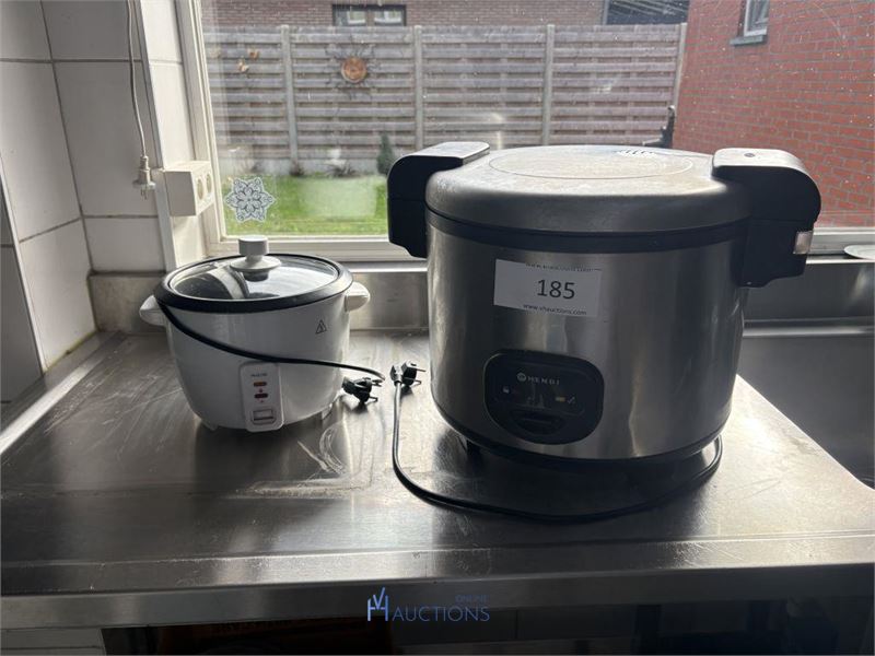 2 rijstkokers HENDI en PROLINE – kavel bij VH Auctions