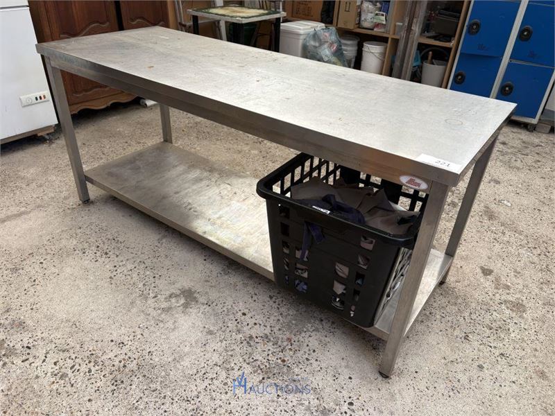 RVS werktafel – kavel bij VH Auctions