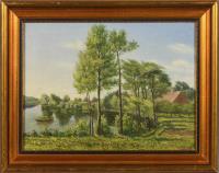 Haacke, A.: Flusslandschaft mit Dorf