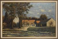 Großes Bauergehöft im Sonnenschein