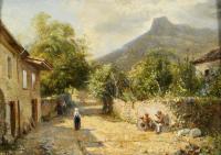 1553 Elven, Pierre Tetar van: Dorfstraße mit Staffage