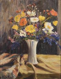 Undeutlich signiert: Stillleben