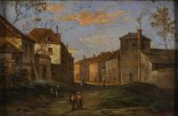 Quidor, John: Stadtszene mit Staffage