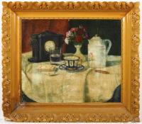 Ungarischer Maler: Stillleben mit Porzellan