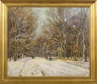 Monogrammist "A": Winterlandschaft mit Schlitten