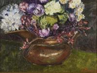 Undeutlich signiert: Kleines Blumenstück