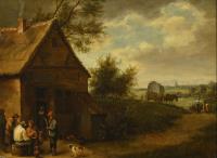 1555 Akkersdijk, Jacob: Niederländische Landschaft mit Staffage