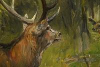 Lorenz, Willy: Hirsche am Waldrand