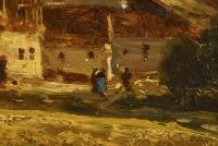 M. Schmid, Bayrische Landschaft mit Dorf