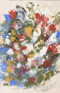 Undeutlich signiert: Expressives Stillleben