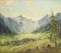 Schuhknecht, Adolf: Alpenlandschaft