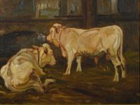 Monogrammist "HS": Rinder im Stall