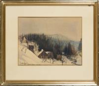 Polnischer Maler: Winterlandschaft