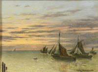 Schakewits, Josef: Fischerboote in der Bucht