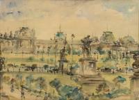 Undeutlich signiert: Louvre Paris