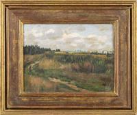 Mühlig, Hugo: Kleine Landschaft mit Dorf