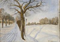 Monogrammist: Sonnige Winterlandschaft