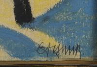 Undeutlich signiert: Winter im Gebirge