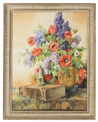 Großformatiges Stillleben mit Blumenbukett