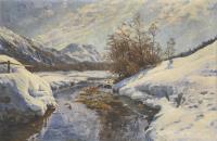 Monogrammist "ER": Winterlandschaft