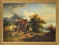 Hirsch, Leopold: Kleines Gehöft am See