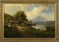 Carmiencke: Gebirgslandschaft mit See und Staffage